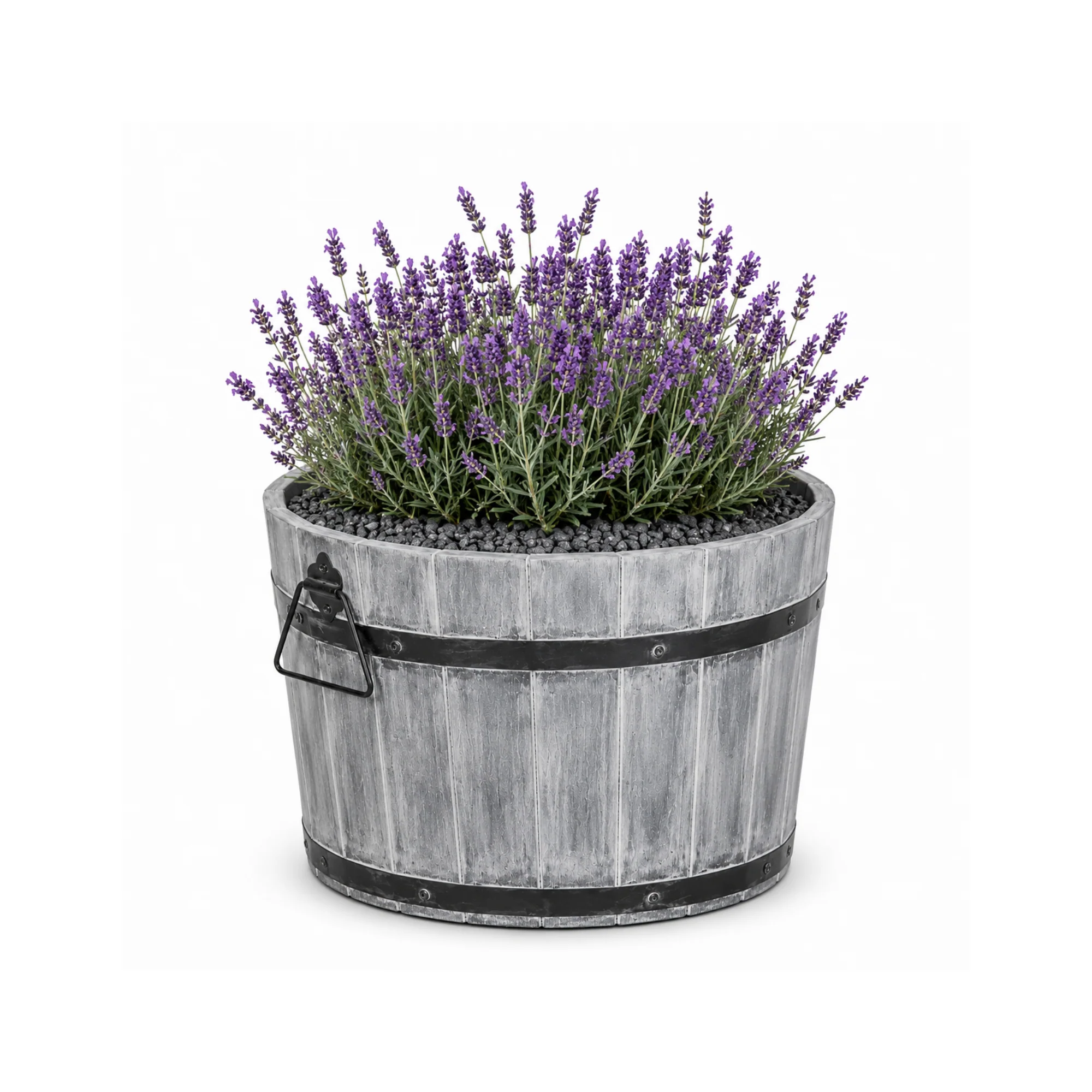 Storm Boomkuip Rond S 37×26 cm Geborsteld Grijs Acaciahout FSC