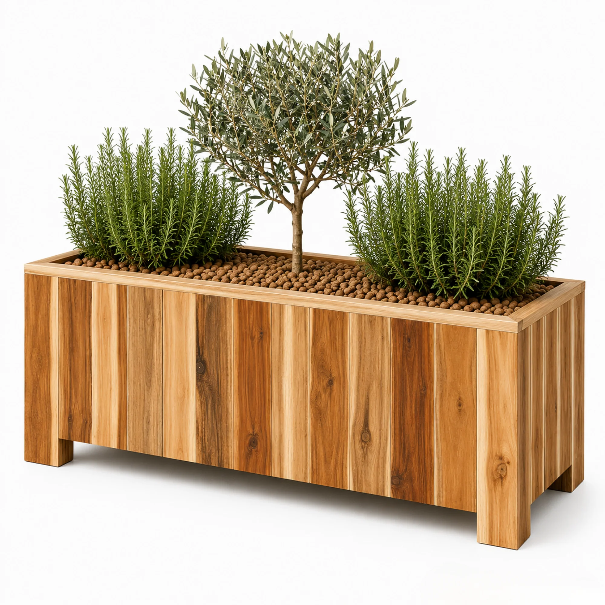 Storm Plantenbak Rechthoekig 100x50x50 cm Naturel Geolied Acaciahout FSC