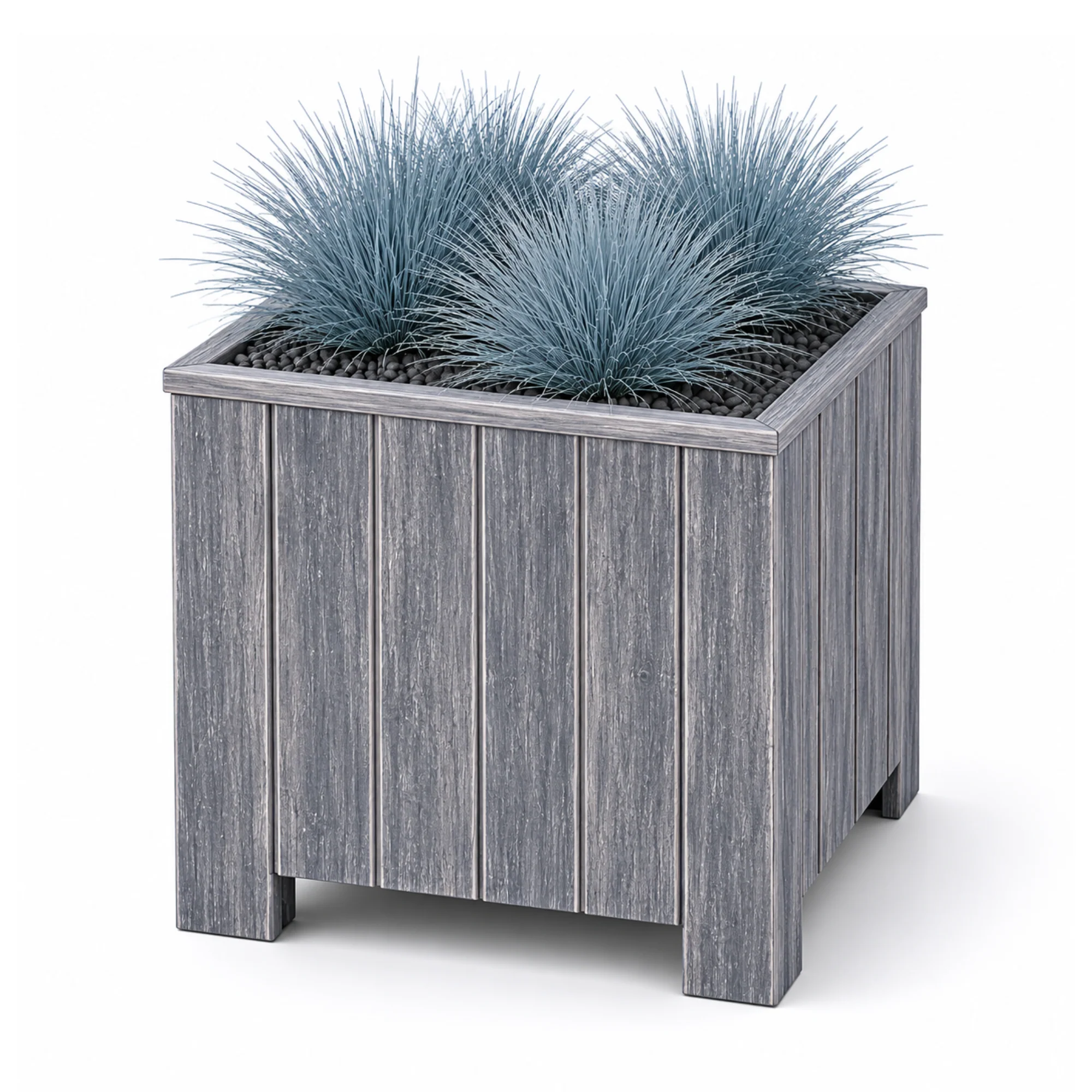 Storm Plantenbak Vierkant 40×40 cm Grijs Acaciahout FSC