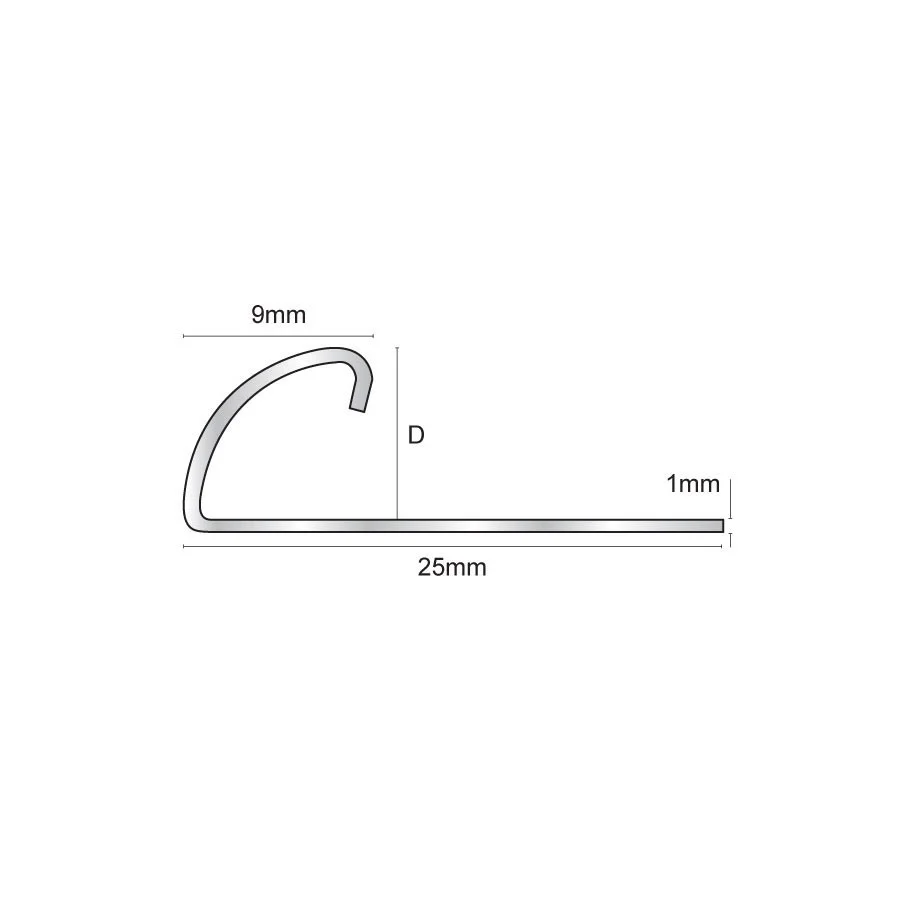 Tegelprofiel Kwadrant Geborsteld Roestvrij Staal 10 mm 270 cm ESQ107.102  by Genesis - Afbeelding 3