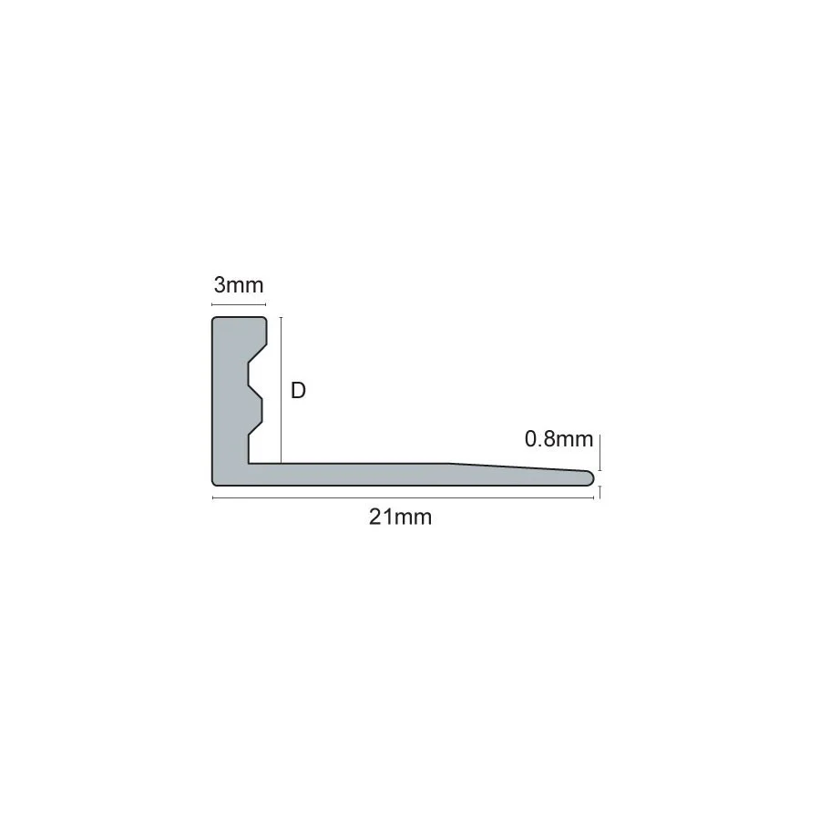 Tegelprofiel Recht Grijs PVC 10 mm 250 cm ESP100.11 by Genesis - Afbeelding 3