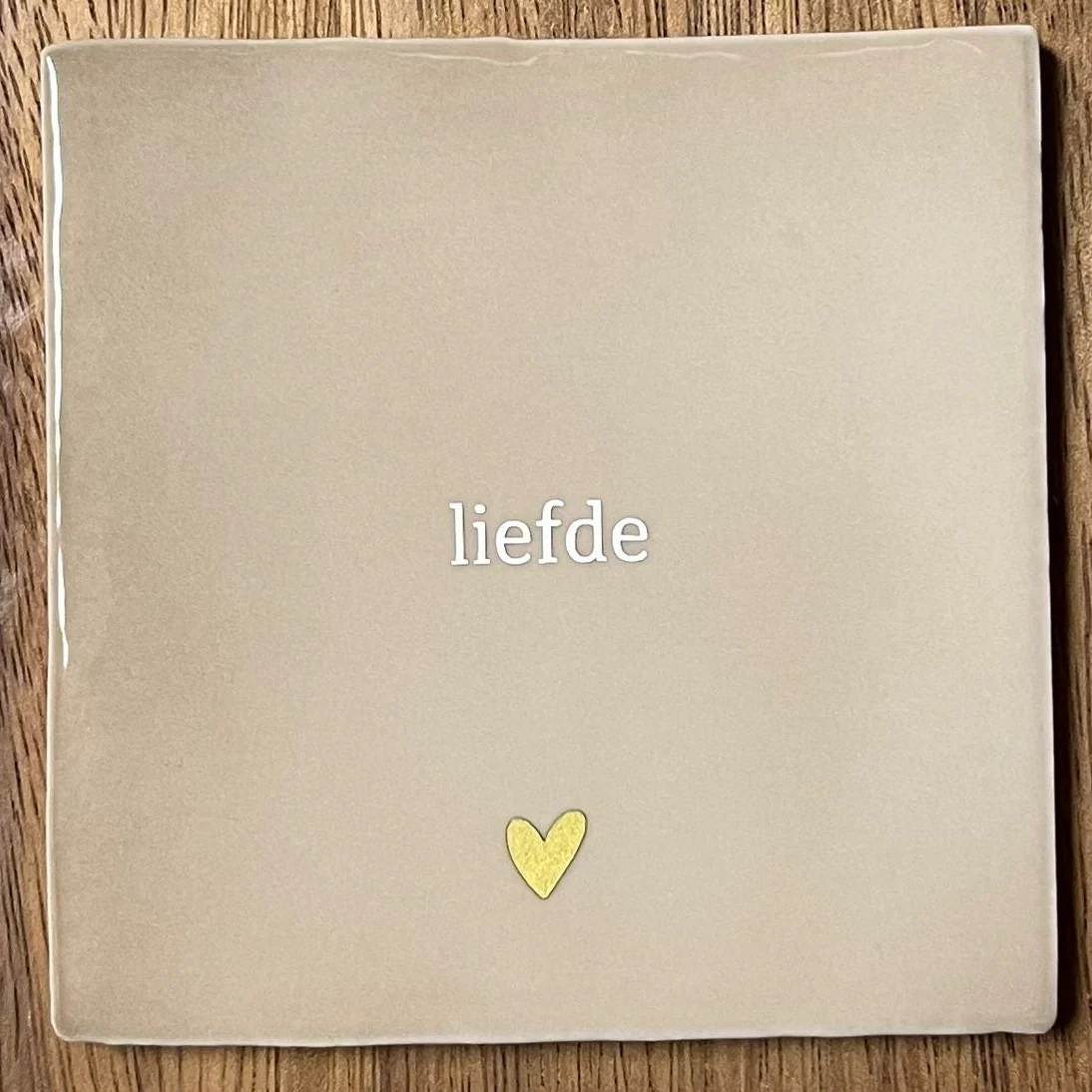 Tegeltje Liefde | Beige Tegeltje Liefde | Beige