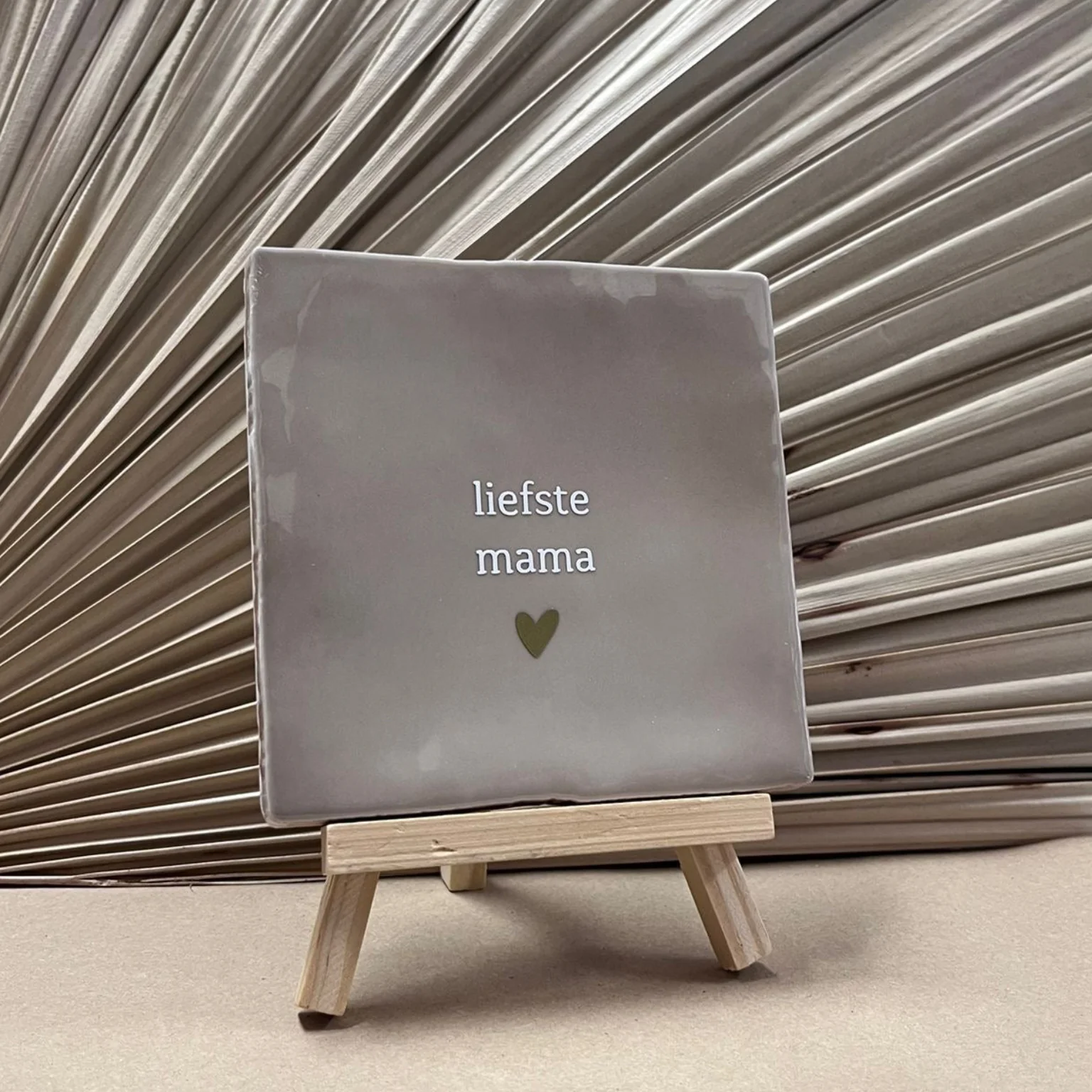 Tegeltje liefste mama | Beige