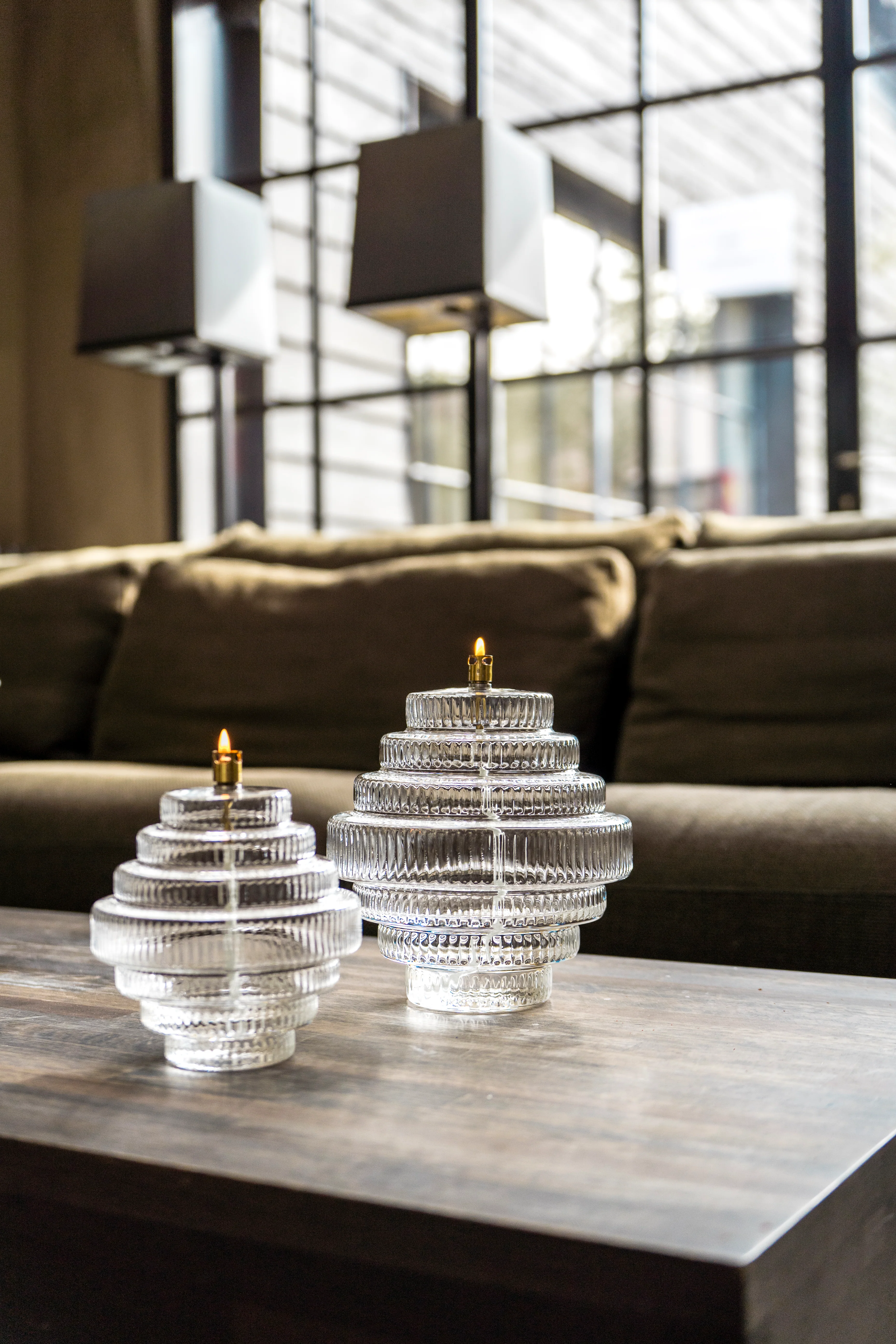Olielamp | TWIN Clear brass