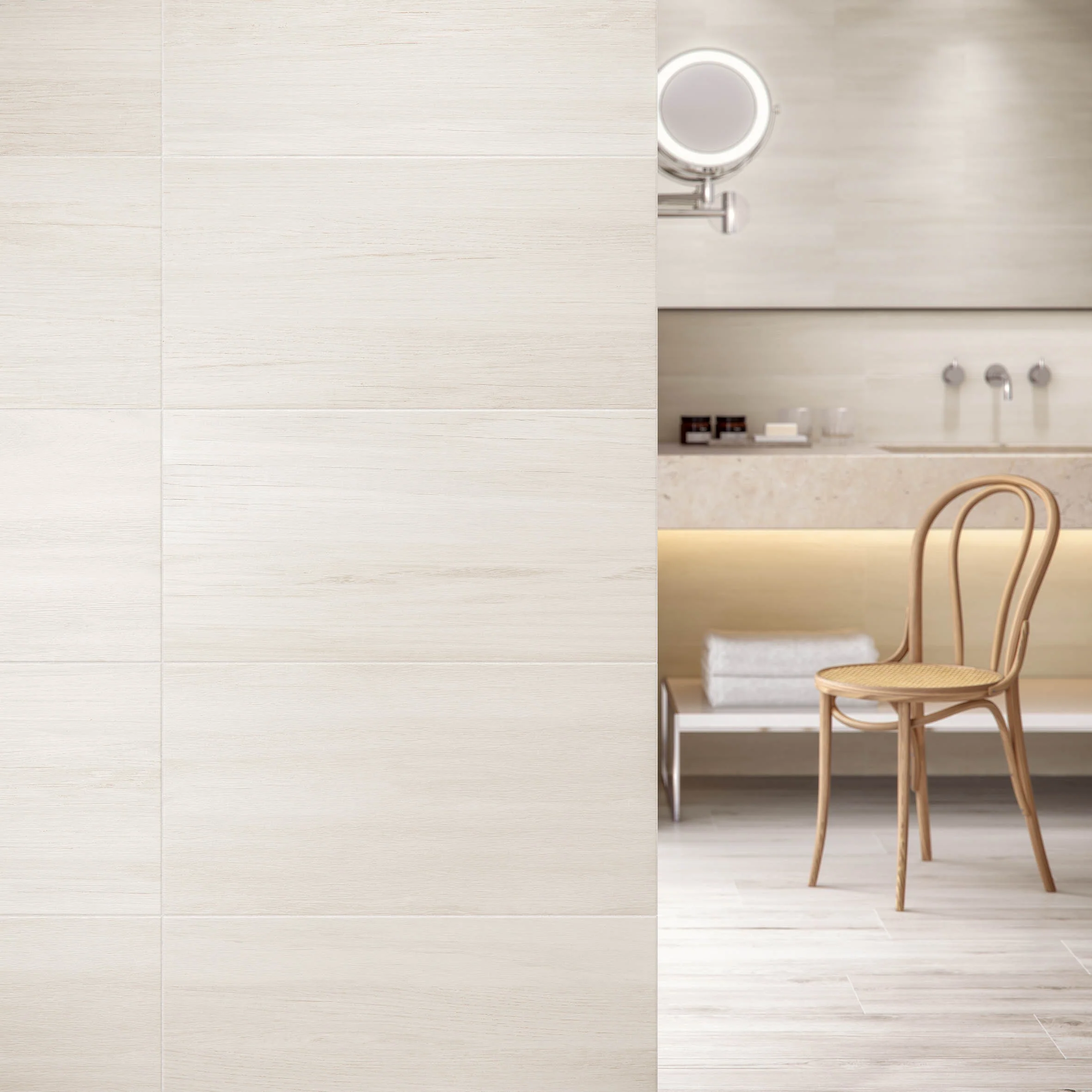 Wandtegel Habitat Pearl HB01R 34x66,5 cm Rechthoek – Keramiek Mat Gerectificeerd – Neutraal Ivoor - Afbeelding 2