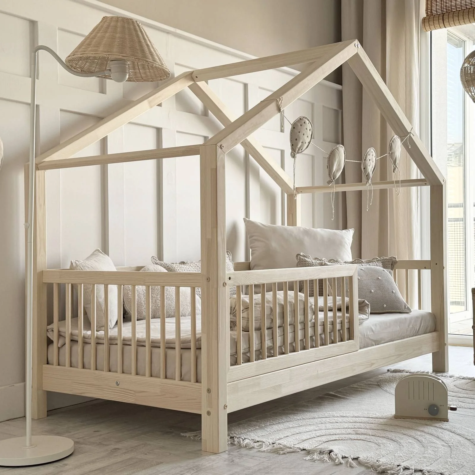 Woonhero bedhuis – Gotenberg – Naturel – Eenpersoonsbed 90×190 cm – Kinderbed