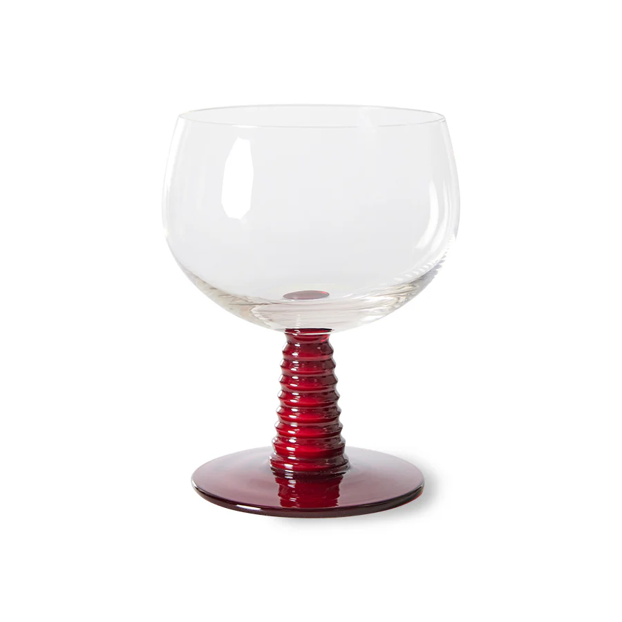 Hkliving Swirl wijnglas klein – Rood