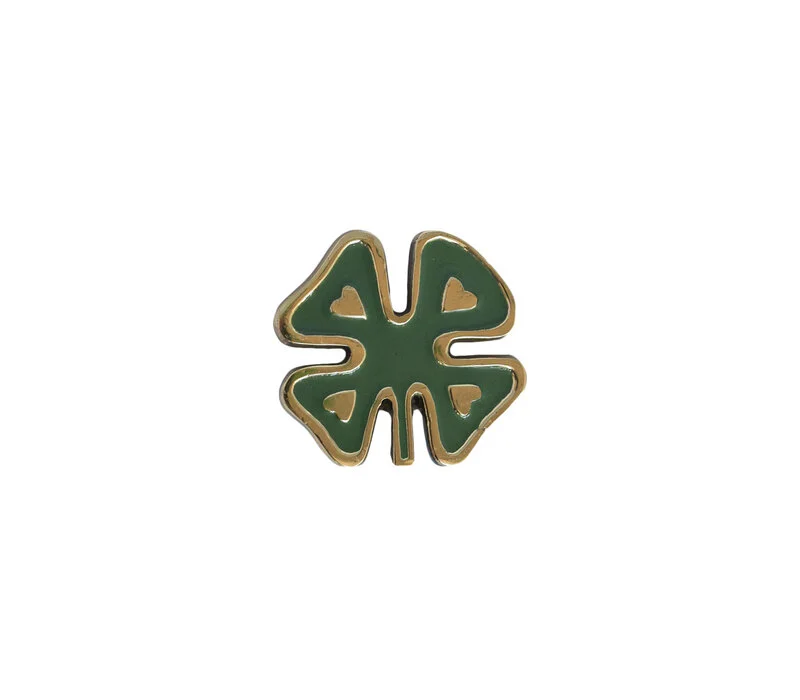 All The Luck In The World – Deurknop messing lucky klaver – Groen