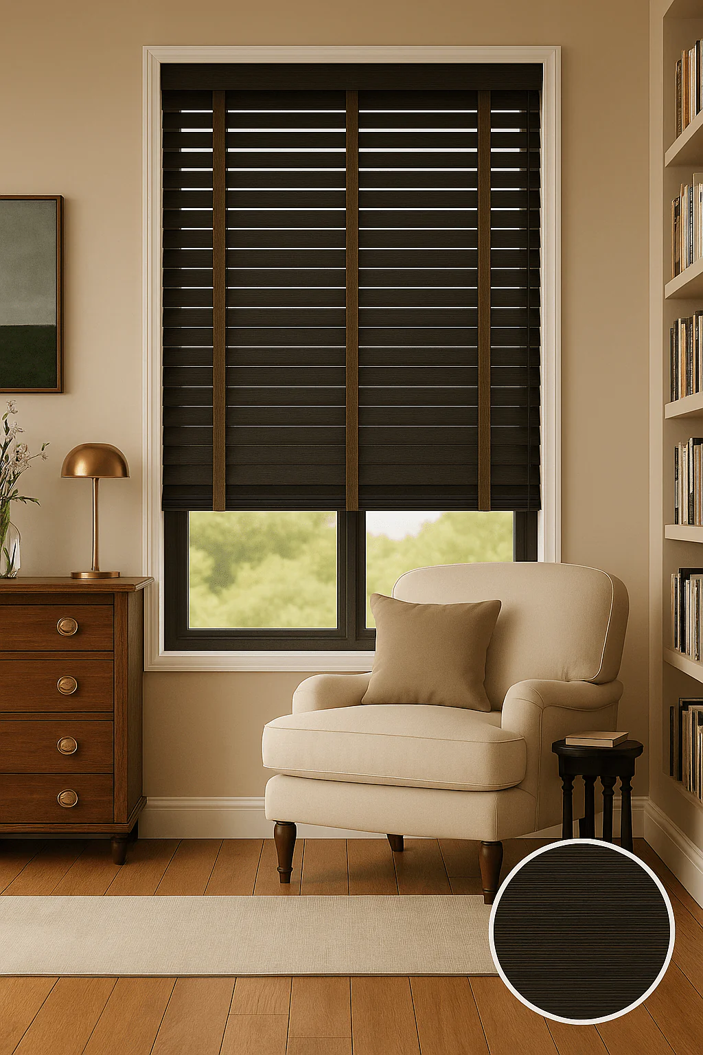 Bamboe Jaloeziën 50mm – Wenge –  Natuurlijk