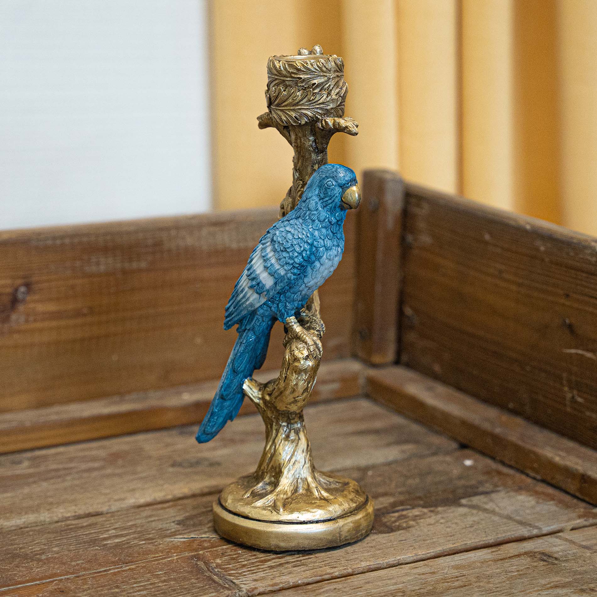 Kandelaar – Blauw Papegaai ↑ 26 cm