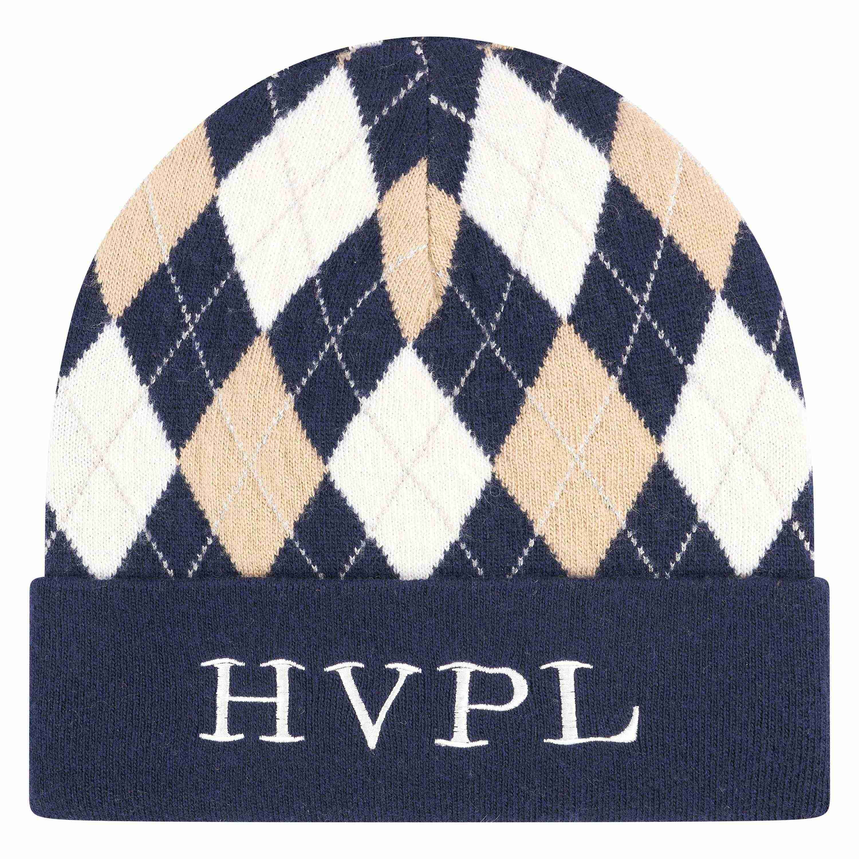 HV Polo Beanie Argyle, Navy