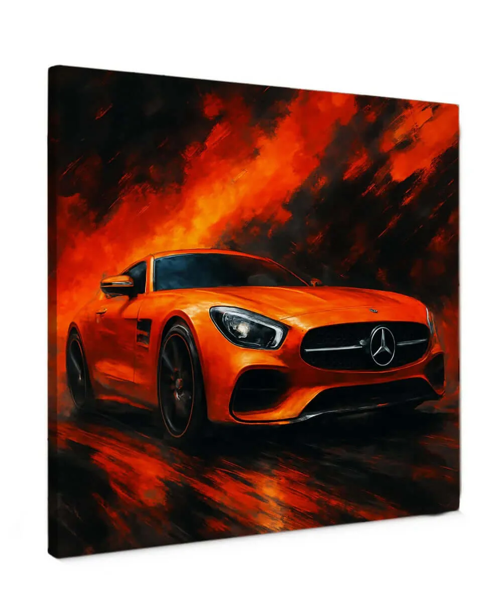 Canvas Schilderij AMG GT A Burst of Color Canvas Schilderij AMG GT A Burst of Color