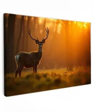 Canvas Schilderij Buck at Sunset Canvas Schilderij Buck at Sunset