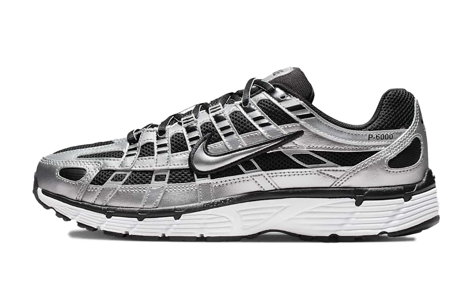 Nike P-6000 Metallic Silver Black White Nike P-6000 Metallic Silver Black White