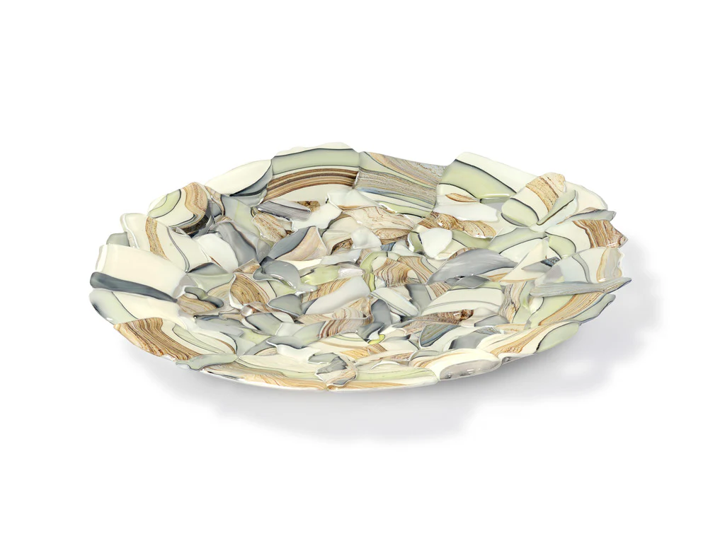 Glazen Fusion Schaal, Art, Diameter 40 Cm