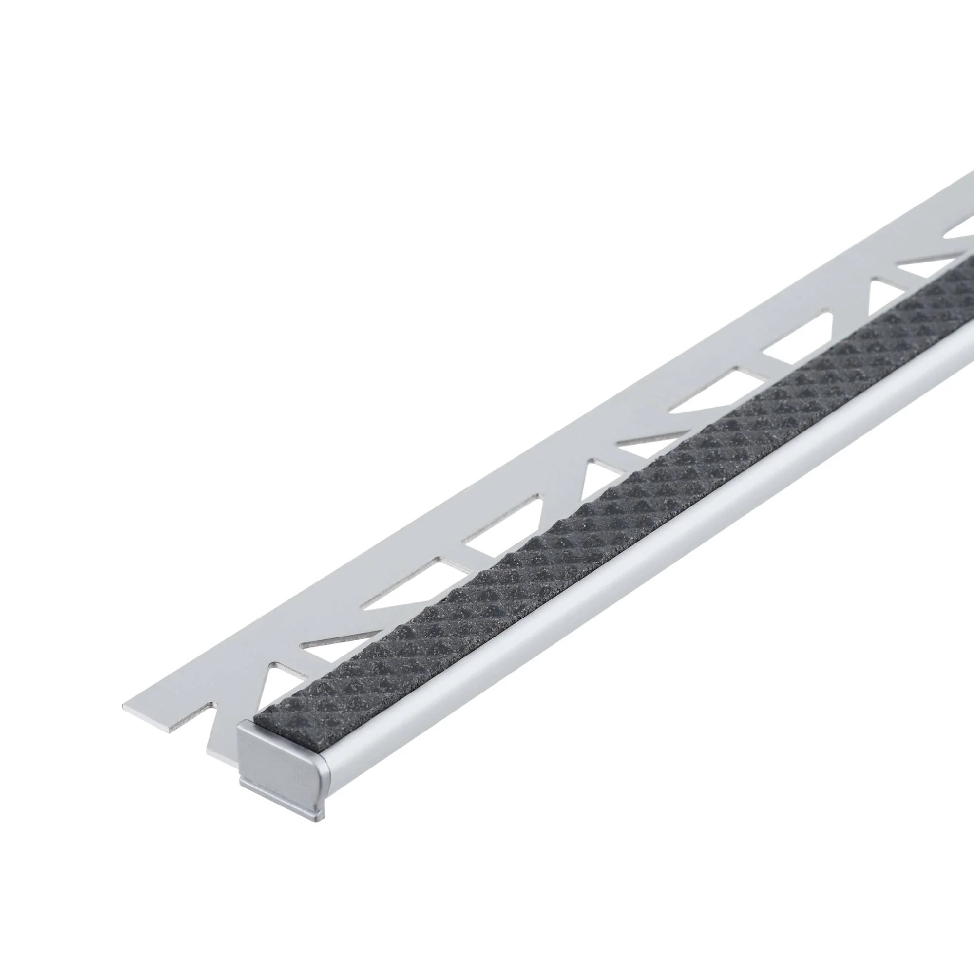 DURAL traptredeprofiel met inzetstuk 13 mm DIAMONDSTEP aluminium geanodiseerd neutraal zwart 9mm 250cm DURAL traptredeprofiel met inzetstuk 13 mm DIAMONDSTEP aluminium geanodiseerd neutraal zwart 9mm 250cm