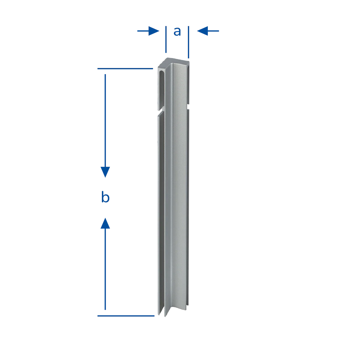 DURAL binnenhoek DURABAL BO aluminium gepoedercoat antraciet RAL 7016 120mm 12mm - Afbeelding 2