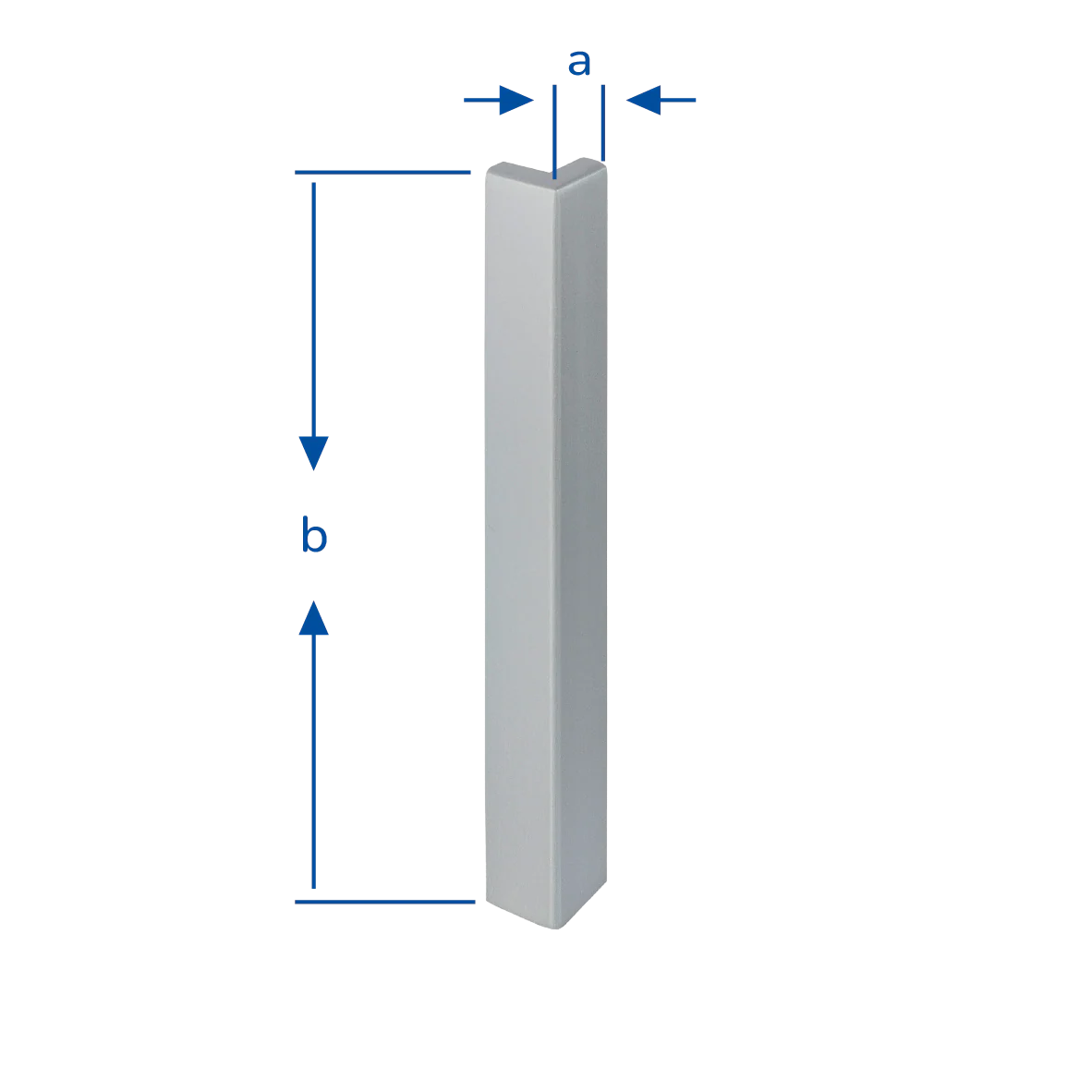 DURAL buitenhoek DURABAL BO aluminium gepoedercoat platinagrijs RAL 7036 120 mm 8 mm - Afbeelding 2