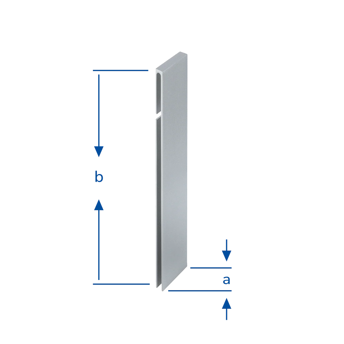 DURAL binnenhoek DURABAL BO aluminium gepoedercoat antraciet RAL 7016 100mm - Afbeelding 2
