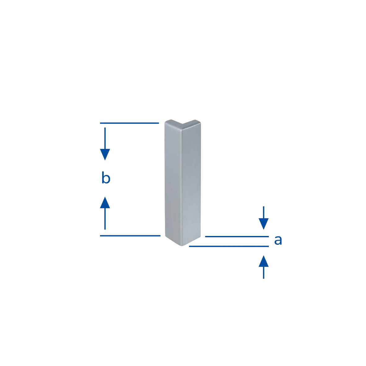 DURAL buitenhoek DURABAL BO aluminium geanodiseerd zilver 40 mm 8 mm - Afbeelding 2