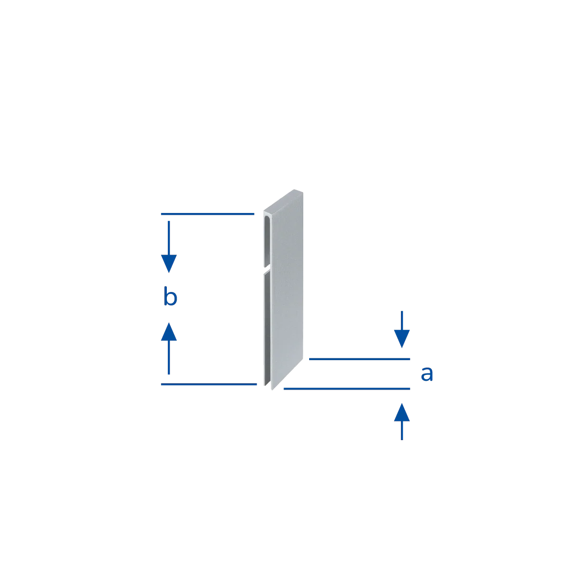 DURAL binnenhoek DURABAL BO aluminium gepoedercoat platinagrijs RAL 7036 40mm - Afbeelding 2