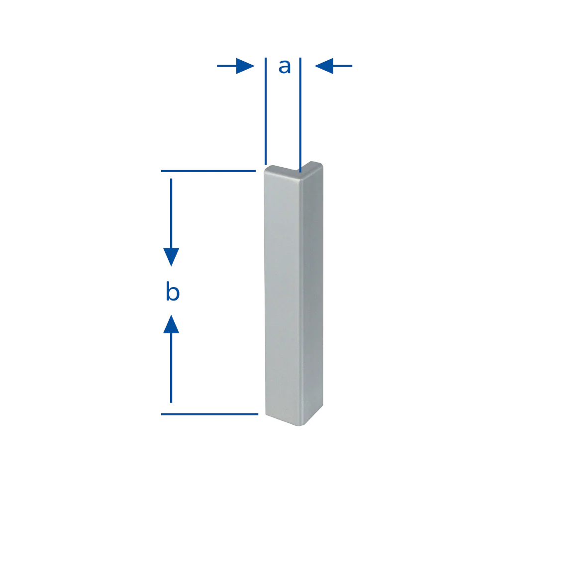 DURAL buitenhoek DURABAL BO aluminium gepoedercoat platinagrijs RAL 7036 60 mm 8 mm - Afbeelding 2