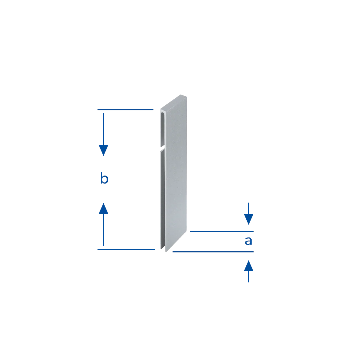 DURAL binnenhoek DURABAL BO aluminium gepoedercoat platinagrijs RAL 7036 60mm - Afbeelding 2