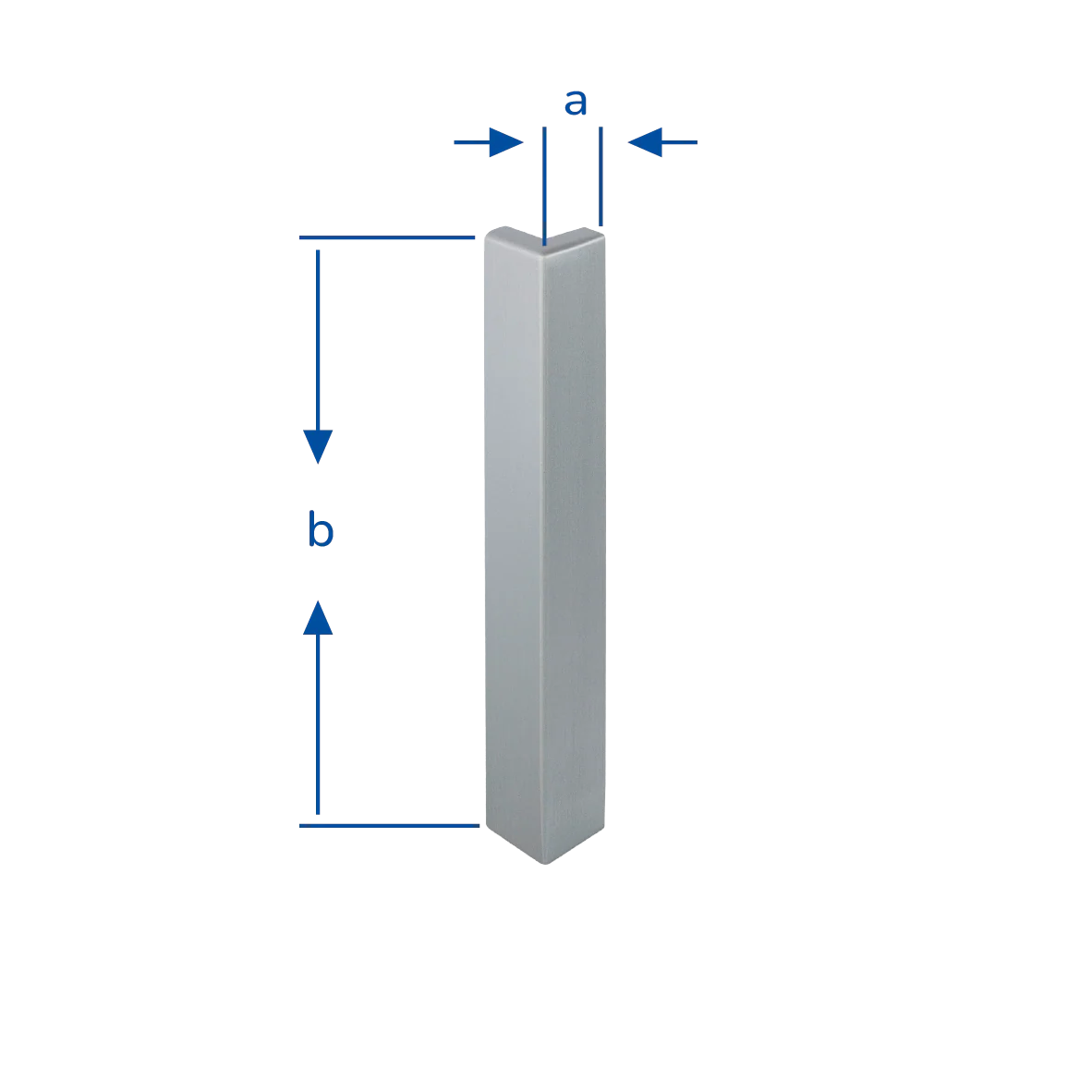 DURAL buitenhoek DURABAL BO aluminium geanodiseerd zilver 100mm 8mm - Afbeelding 2