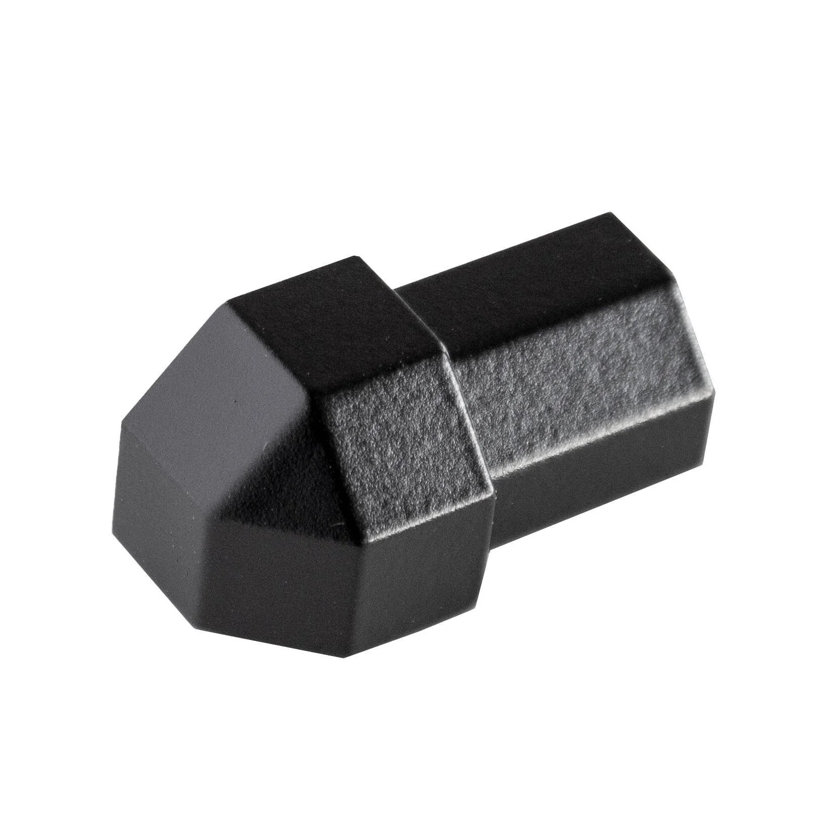 DURAL buitenhoek DURAPLUS DIAMOND gegoten metaal, gepoedercoat zwart mat 10 mm
