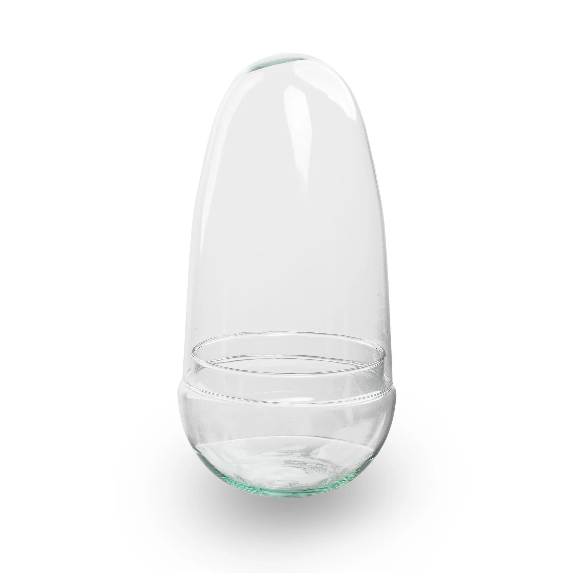 Terrarium fles ‘Egg’ – Tweedelige stolp – Gesloten terrarium Ø 12 cm ↑ 25 cm
