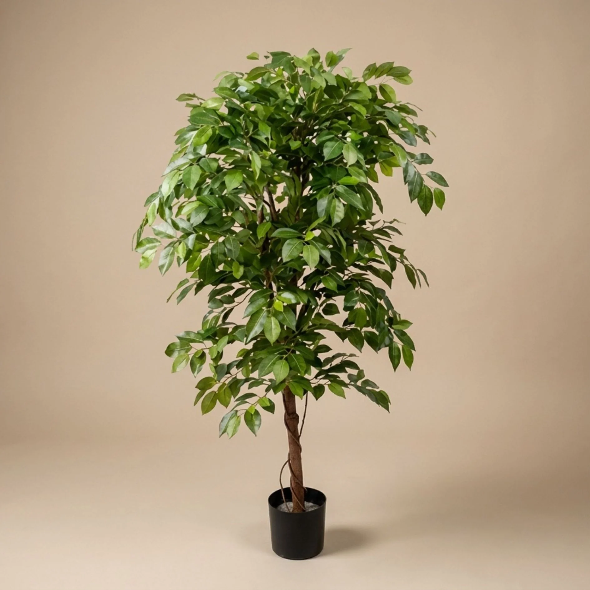 Ficus Deluxe Vine – Kunstboom in zwarte pot – 140 cm