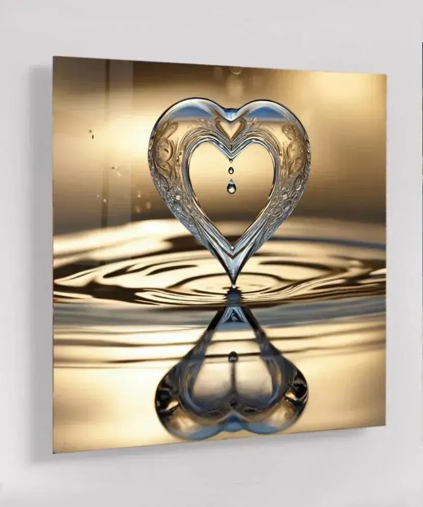 Glas Schilderij Heart’s Drop Glas Schilderij Heart’s Drop