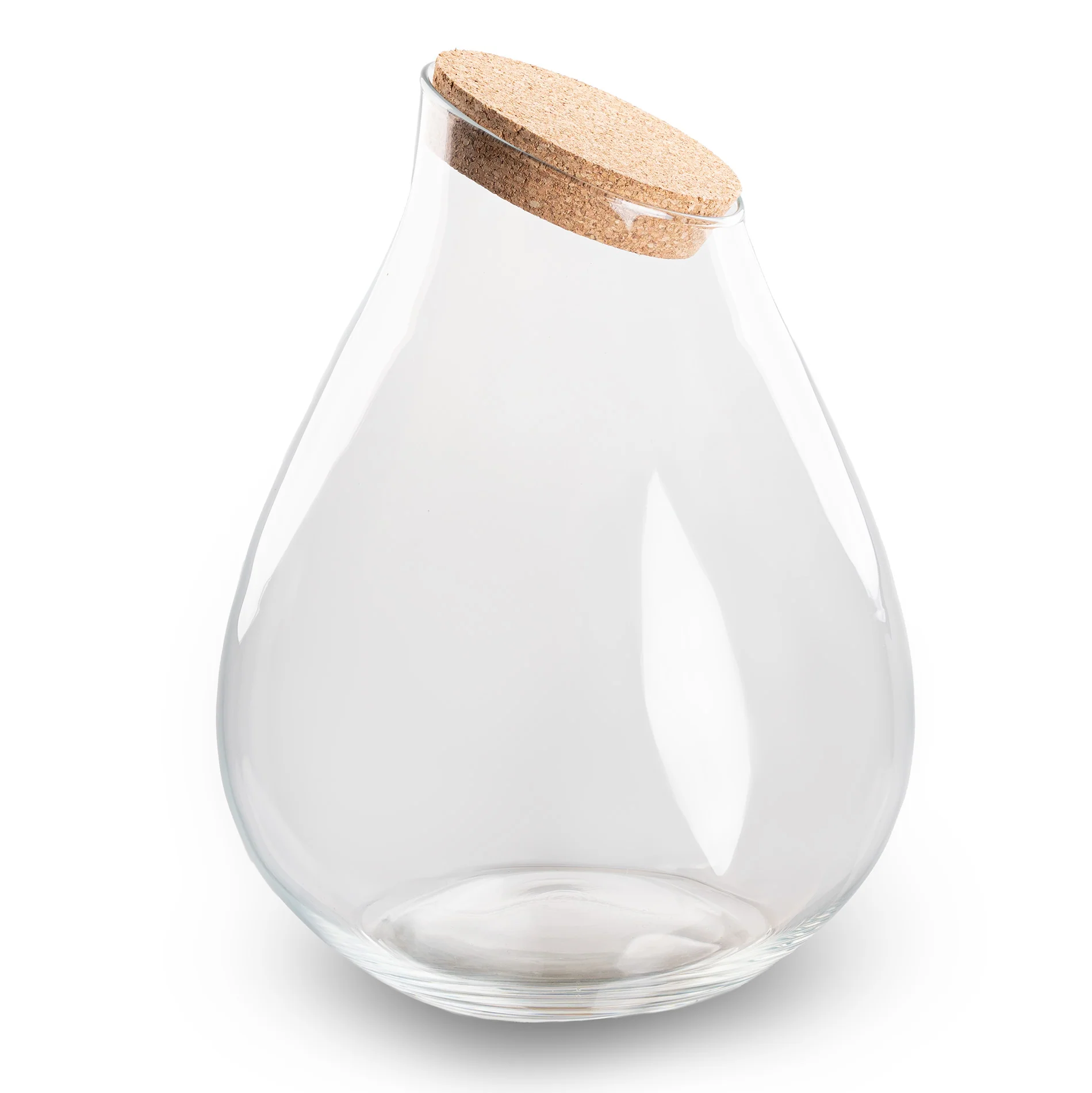 Terrarium fles ‘Drop XXL’ met kurk – Gesloten terrarium  Ø 34 cm ↑ 43 cm