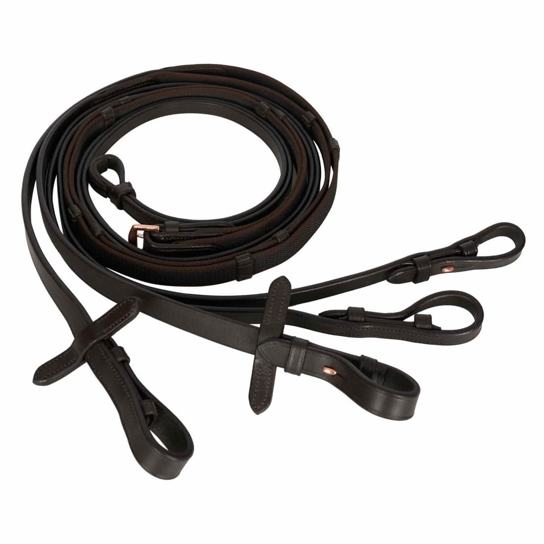 Imperial Riding Teugels voor stang & trens Weymouth Anti Slip en leer, Bruin