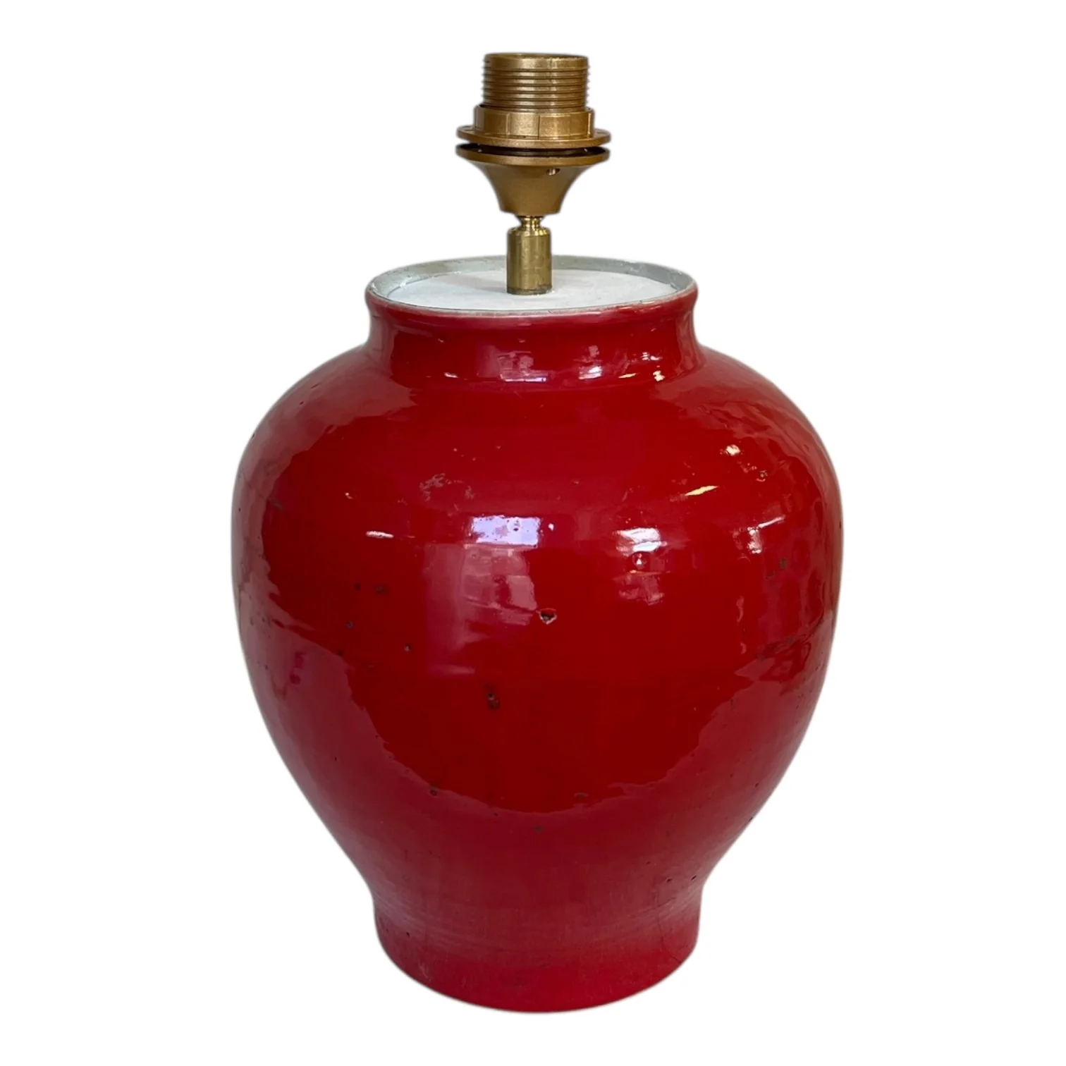 Lampenvoet vaas helder rood Lampenvoet vaas helder rood