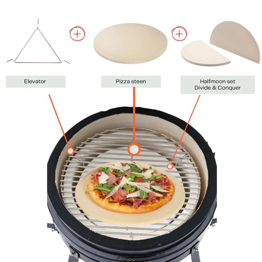 Kamado universele Accessoire set 18 inch 4-delig