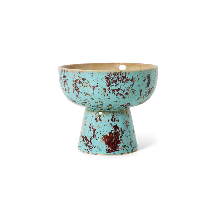 Hkliving 70s ceramics – Tapas bowl on base S Patina