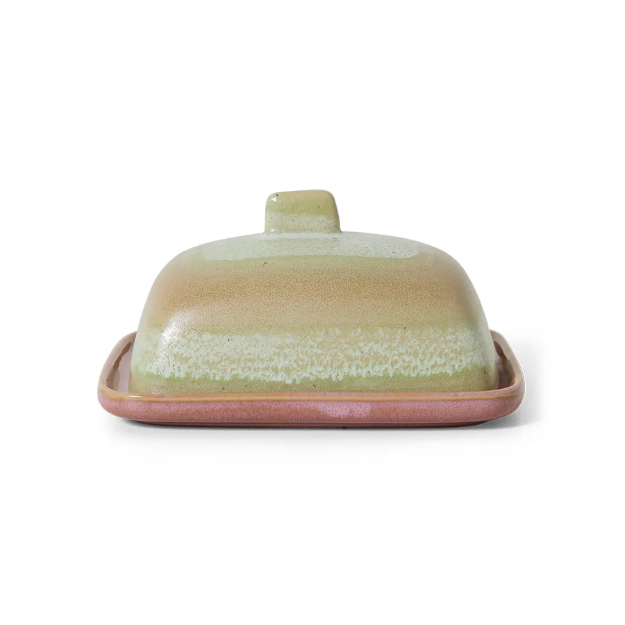 Hkliving 70s ceramics – Butter dish Skyline