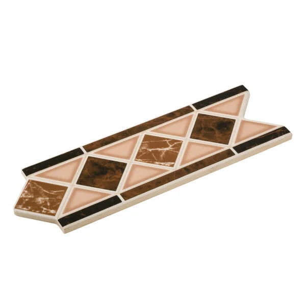 Listello Caceres Keramiek 7 x 20 cm beige-bruin