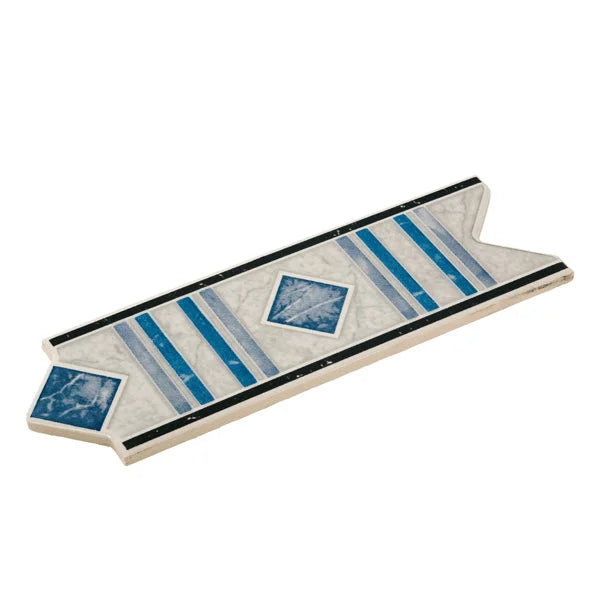 Listello cordoba grijs Keramiek 7 x 20 cm grijs-blauw
