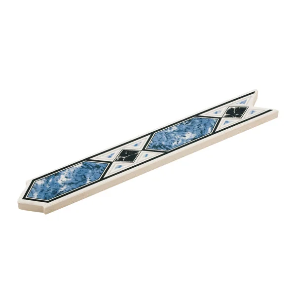 Listello Escoral blue Keramiek3 x 20 cm wit-blauw