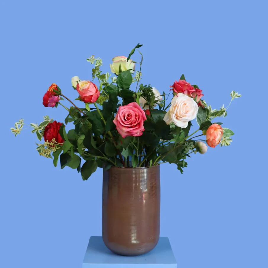 L – Mels | Glazen vaas met kunstbloemen | Large L – Mels | Glazen vaas met kunstbloemen | Large
