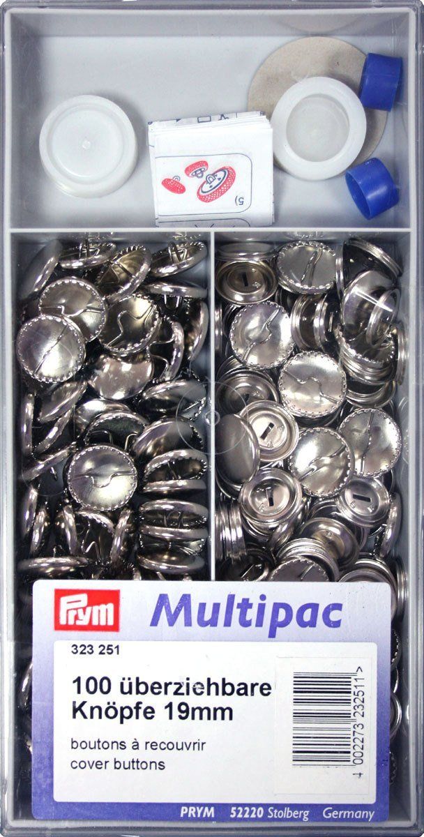 Multipac Prym Stofknopen – 19mm – Zilver – 323251