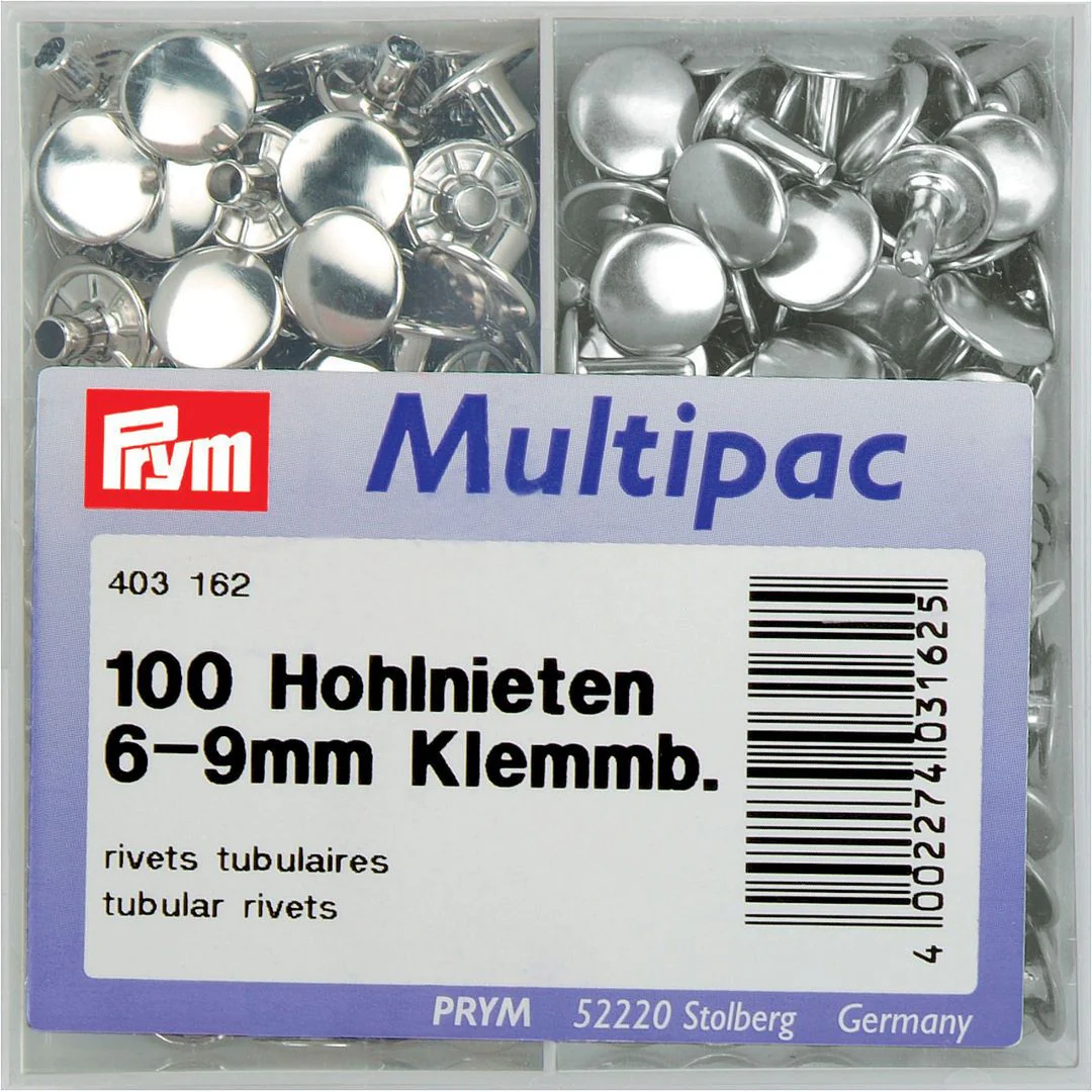 Prym Multipac Holle Nieten – 6-9mm – Zilver – 403162