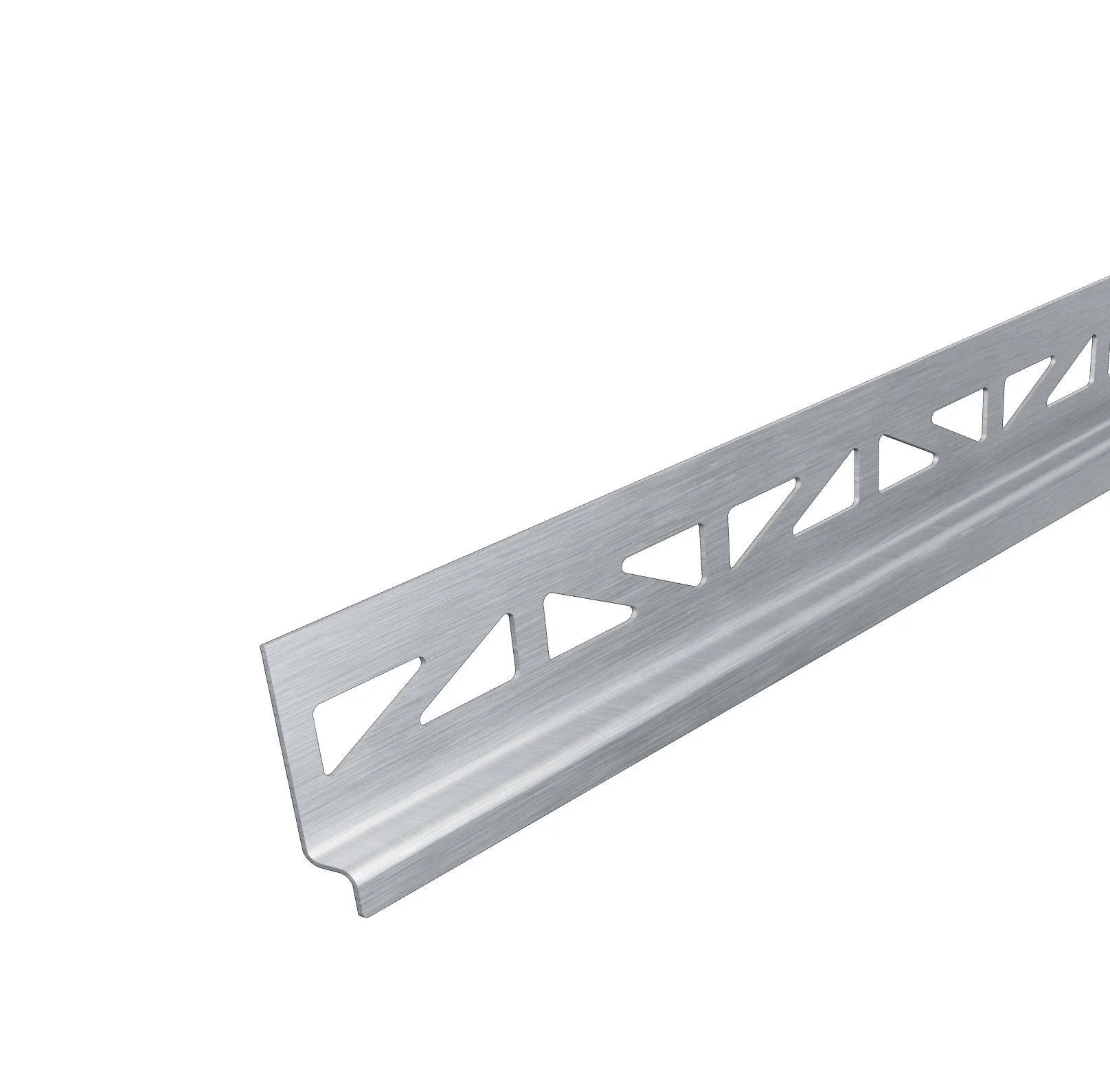 DURAL wandaansluiting afschotwig links (in de richting van de goot) SHOWER-GK TEGEL RVS (V2A/304) geborsteld 12,5mm 200cm