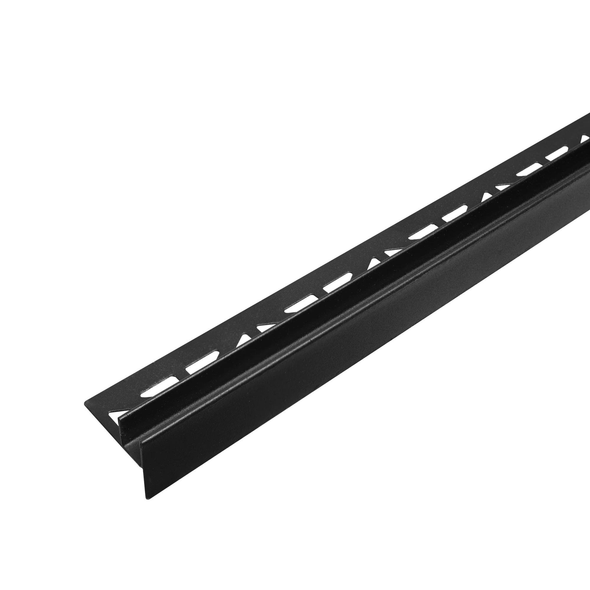 DURAL verloopwig voor glashouder links SHOWER-GK GLAS FLOOR RVS (V2A/304) zwart mat RAL 9011 structuur gecoat 19mm 200cm