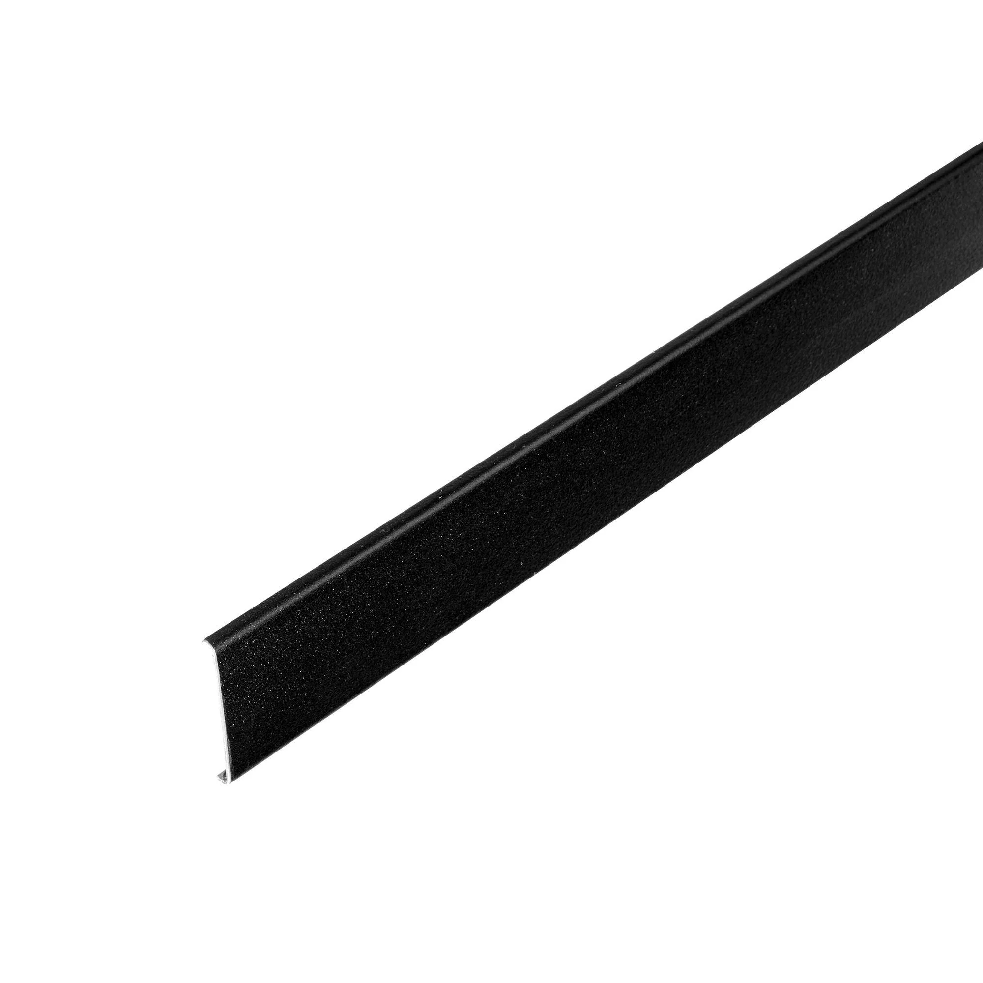 DURAL wandaansluitprofiel SHOWER-GK CONNECT RVS (V2A/304) zwart mat RAL 9011 structuur gecoat 8mm 100cm