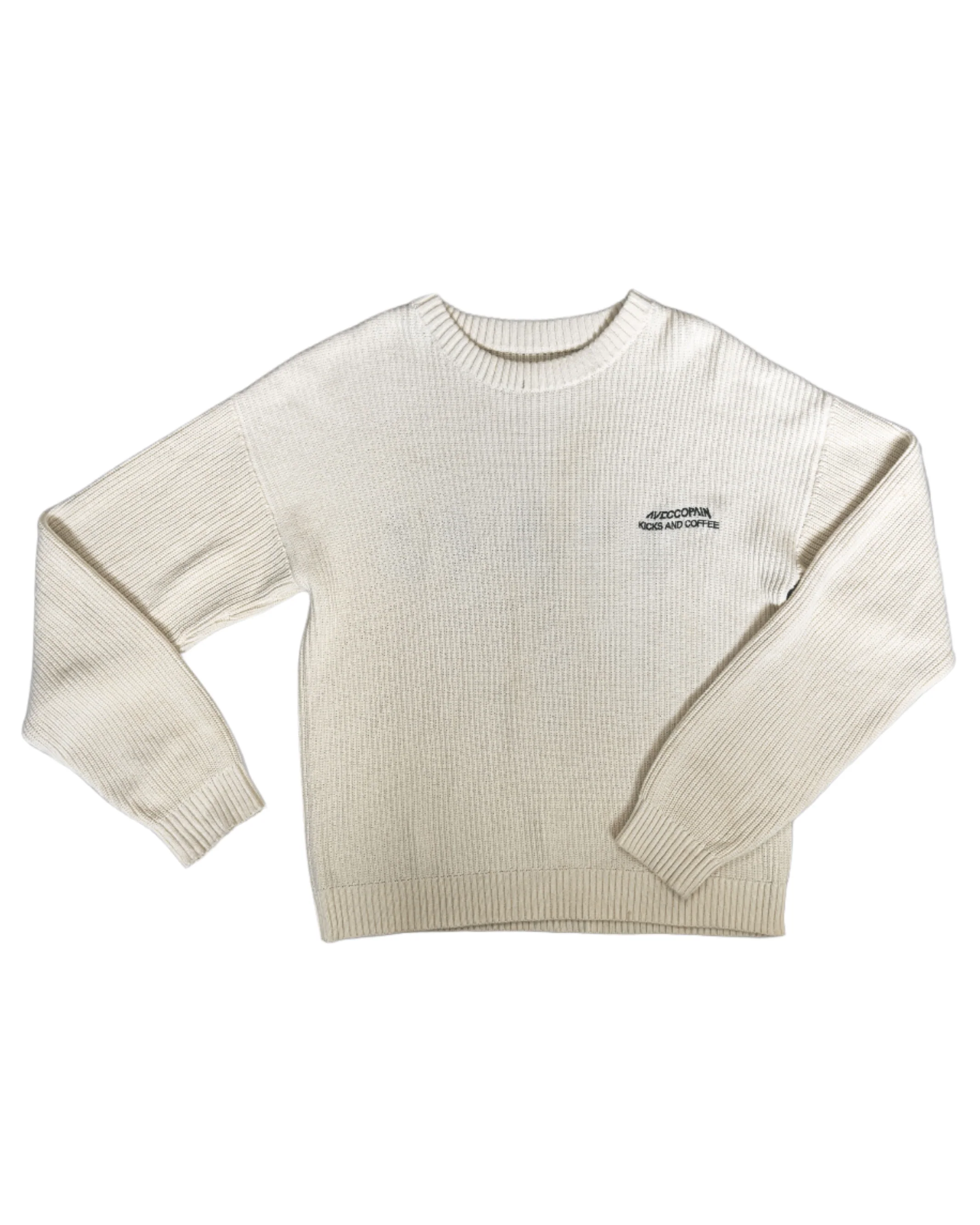 Kicks & Coffee X Aveccopain Summernights Knitted Sweater Pearl Kicks & Coffee X Aveccopain Summernights Knitted Sweater Pearl