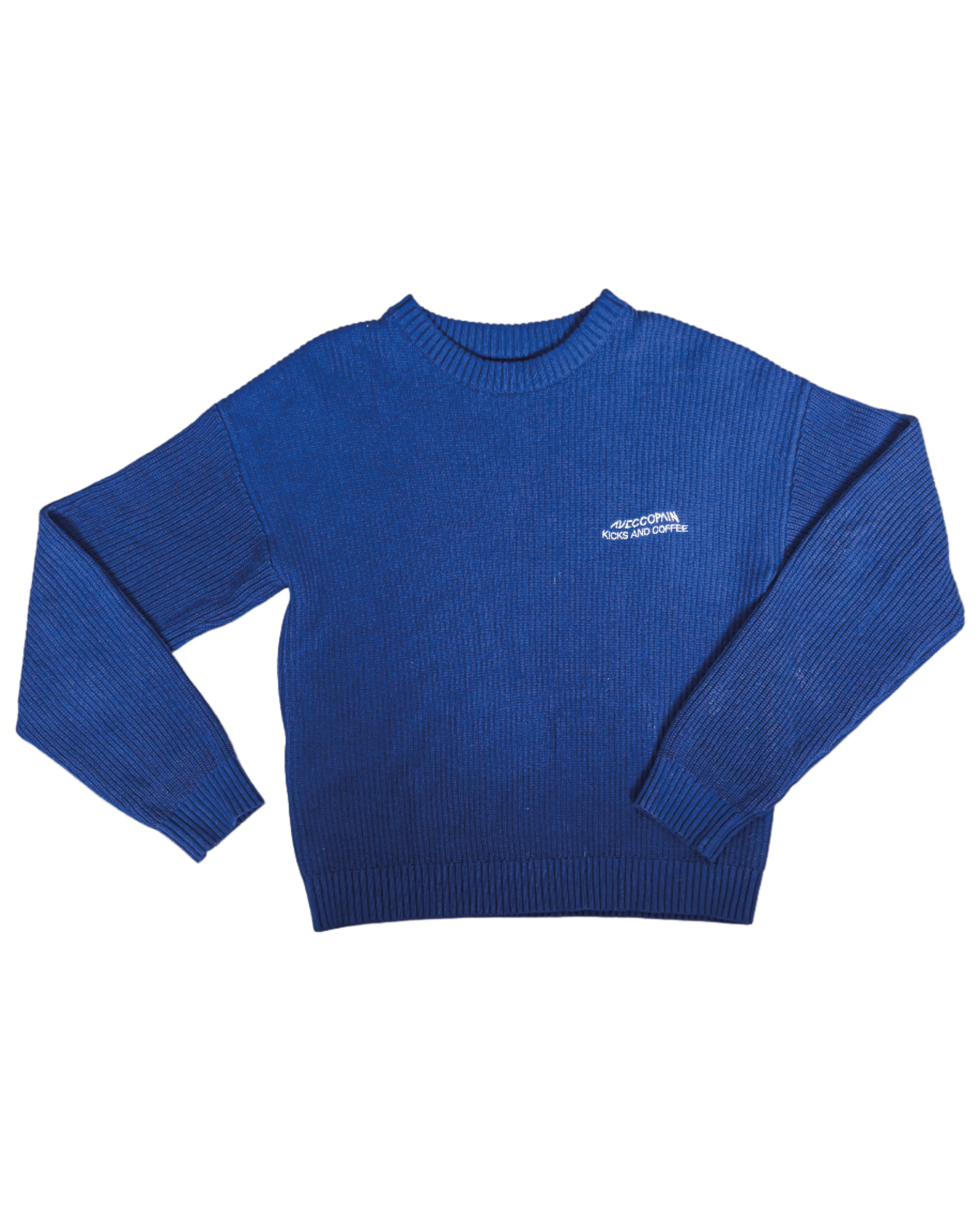 Kicks & Coffee X Aveccopain Summernights Knitted Sweater Azure Kicks & Coffee X Aveccopain Summernights Knitted Sweater Azure