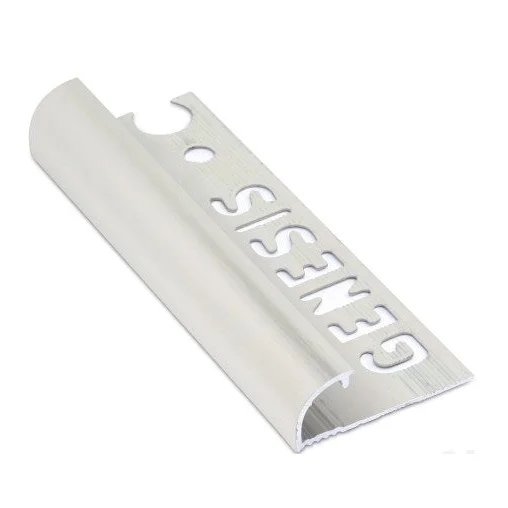 Tegelprofiel Kwartrond Aluminium Geborsteld Zilver 10 mm 250 cm EAQ100.94 by Genesis